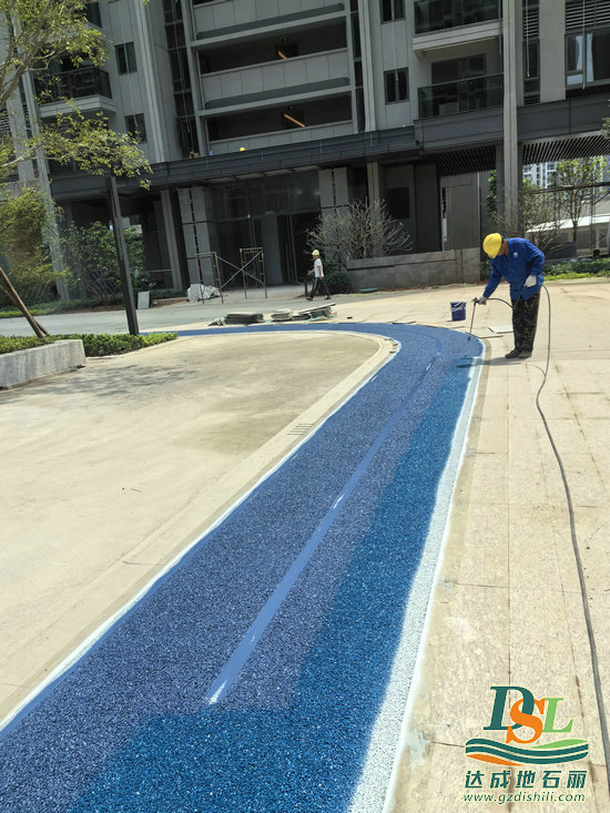 廣州地石麗｜透水混凝土面層保護劑+劃線施工