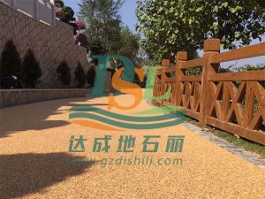 膠粘石透水路面 膠粘石透水路面