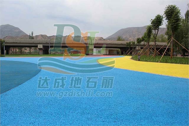 透水膠粘石路面 透水膠粘石路面