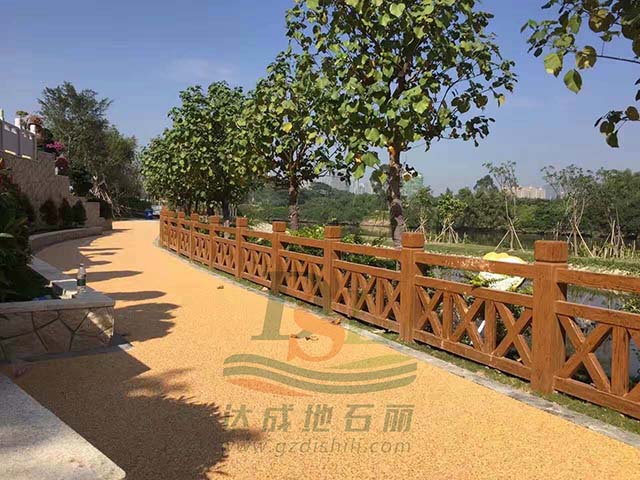 透水膠粘石路面 透水膠粘石路面