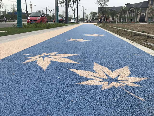 透水膠粘石路面 透水膠粘石路面