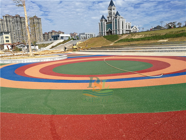 花香沁園公園春瀾廣場彩色透水地坪項目 花香沁園公園春瀾廣場彩色透水地坪項目