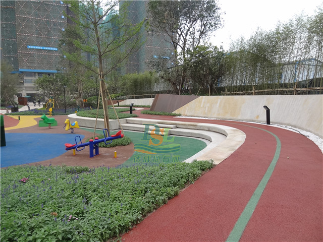 金融街融穗華府園林景觀彩色透水地坪案例 金融街融穗華府園林景觀彩色透水地坪案例