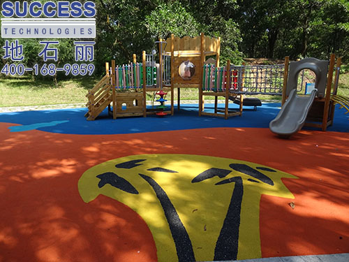 廣州地石麗增城兒童公園透水地坪施工圖片