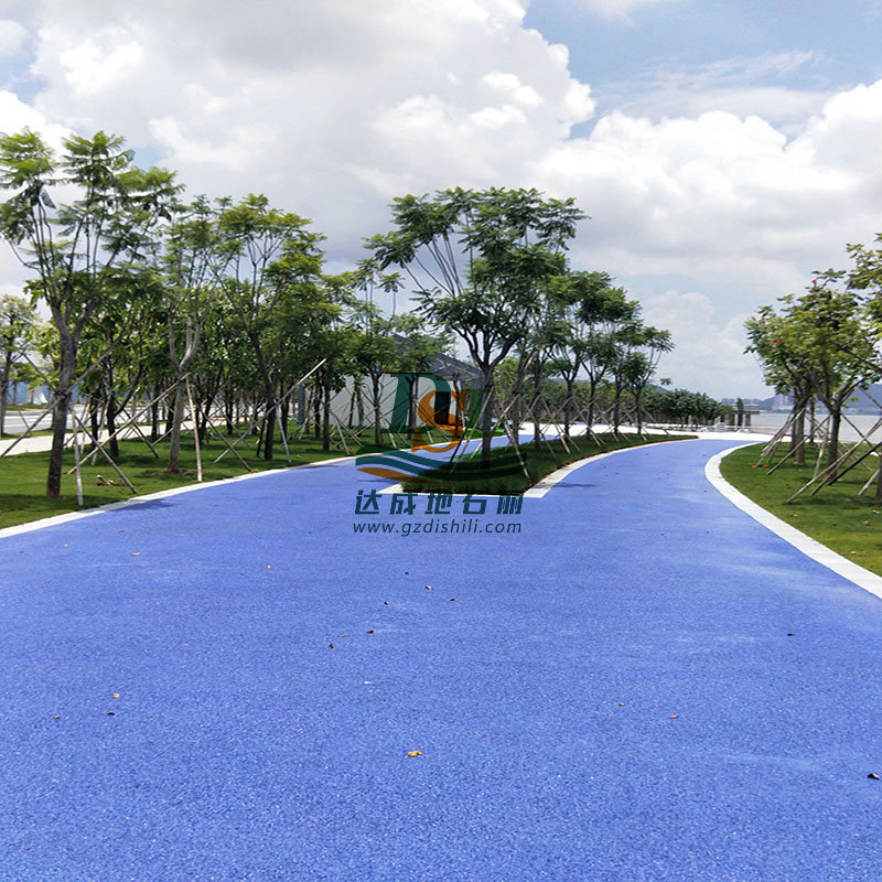 南沙靈山透水地坪項目藍(lán)色透水地坪